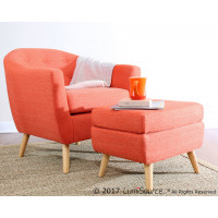 LumiSource C2-AH-RKWL OR Rockwell Chair with Ottoman in Orange